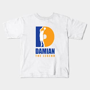 Damian Custom Player Basketball Your Name The Legend Kids T-Shirt